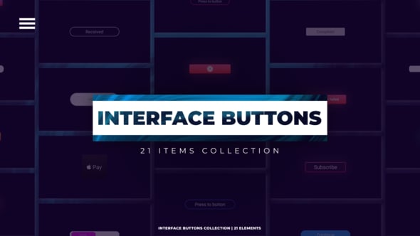 Modern Animated UI Buttons and Interactive Elements, Elements ft ...