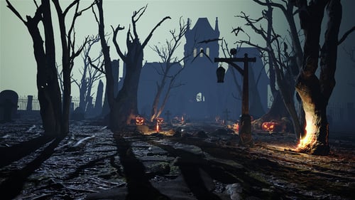 Haunted Mansion Halloween Intro: Spooky Journey and Text Reveal