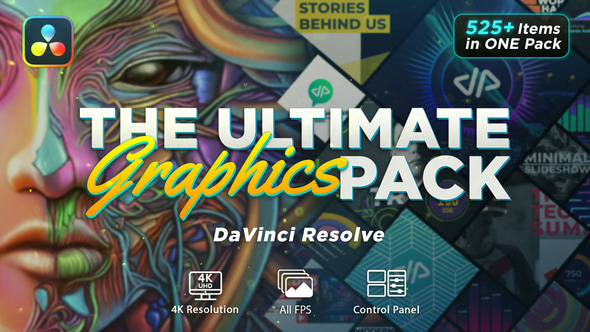 Cover for The Ultimate Graphics Pack - DaVinci Resolve