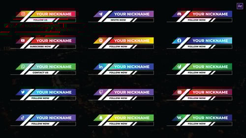 Modern Social Media Lower Thirds Pack