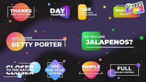 Simple Colorful Titles for FCPX