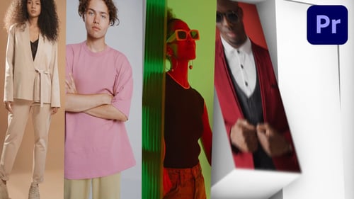 Clean Block Transition Logo Intro for Brands