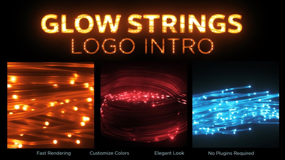 Dynamic Light Strings Logo Reveal Intro, Logo Stings ft. 3d logo & 3d ...
