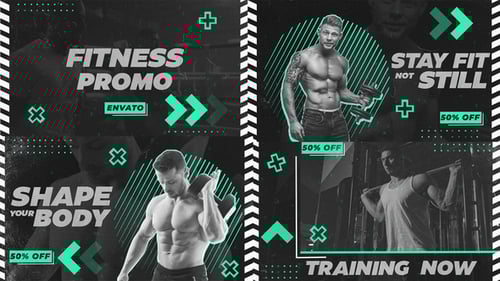 Fitness Promo | Grunge | Rhythmic |MOGRT