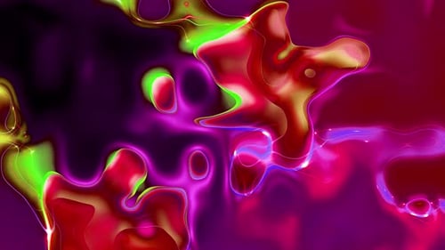Abstract Fluid Colorful Glowing Morphing Liquid Background Loop