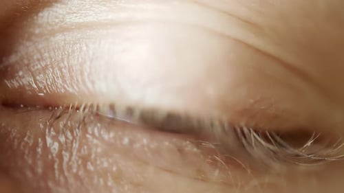 Close Up of a Crying Eye