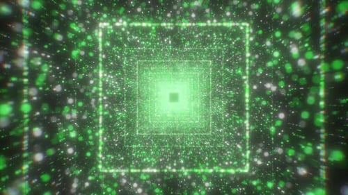 Die hellen Quadrate in der Animation scheinen eine Passage zu bilden