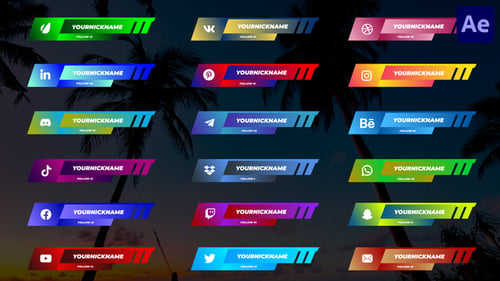 Social Media Lower Third | V.5 After Effect