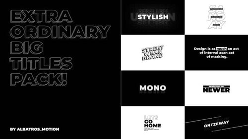 Modern Kinetic Typography Big Titles Pack
