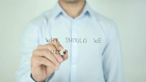 Why Should We Hire You ?, Writing On Transparent Screen
