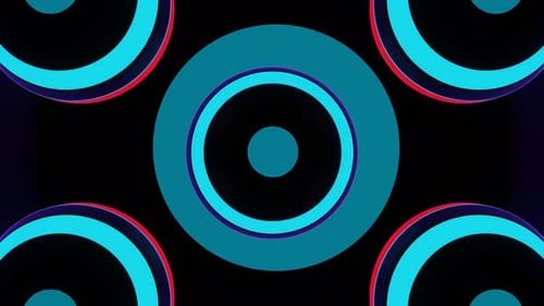 Esferas de néon brilhantes de fundo abstrato VJ Loop