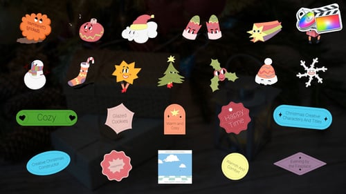 Personajes y títulos creativos navideños | FCPX