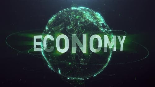 Digitales Netzwerk Earth Hud Economy