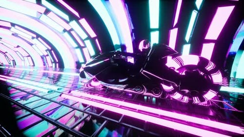 Cyber Neon Tunnel