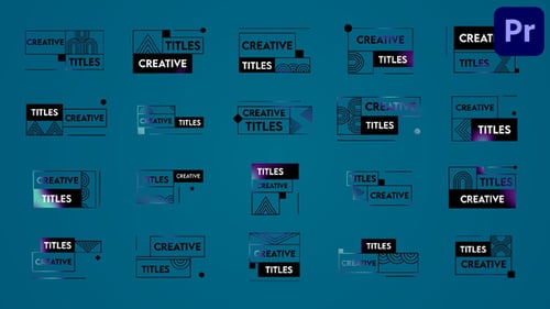 Creative Modern Titles for Premiere Pro