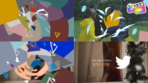 Cartoon Geometry Shapes Logo for FCPX