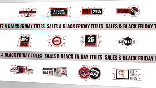 Dynamic Sales Promotion Titles Pack for Black Friday Campaigns