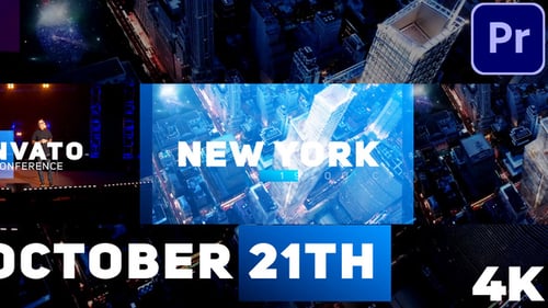 Dynamic Corporate Event Opener with Bold Geometric Typography