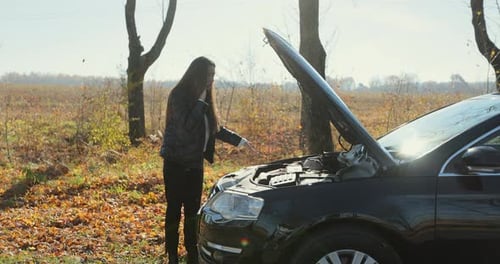 Woman Calls From Roadside With Broken Down Car