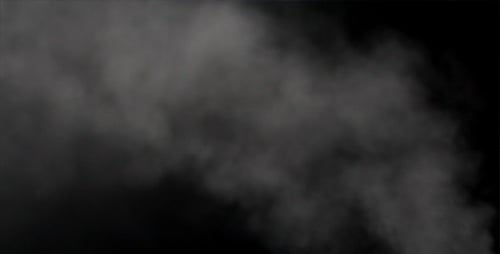 White Smoke On The Black Background