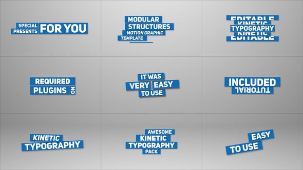 Dynamic Modular Kinetic Typography Title Animations, Infographics ft ...