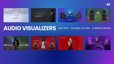 Minimal Audio Visualizer - Free After Effects Template | Mixkit