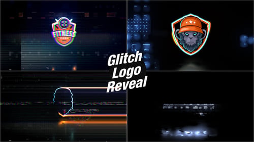 Glitch Logo Reveal Intro
