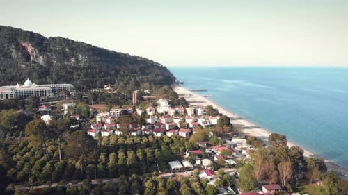 Seashore of Mediterranean Sea in Beldibi, Kemer, Turkey.