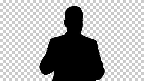 Silhouette businessman, Alpha Channel