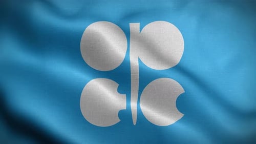 OPEC Flag Waving Seamless Loop Background