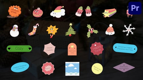 Christmas Creative Characters And Titles | Premiere Pro MOGRT