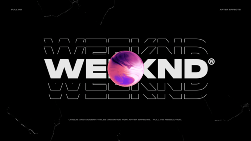 Modern Bold Text Animation with Neon Elements