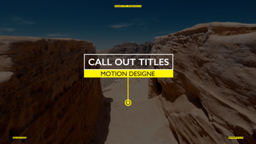 Modern Call Out Titles Pack with Dynamic Animated Pointers