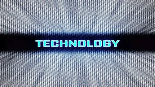 Neon Glowing Technology Text Title Reveal Animation