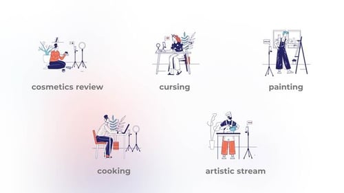 Animated Flat Design Concepts for Video Streaming