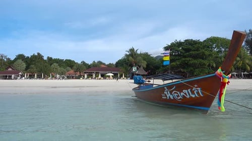Boat Near White Beach on Koh Lipe Island