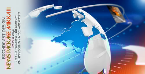 Dynamic Global News Broadcast Package & On-Air Graphics