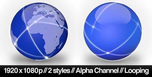 Data Traveling Around Global Network - 2 Styles