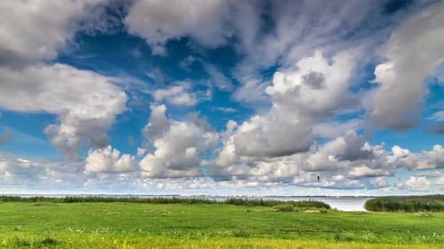 Sea Gulf and Clouds