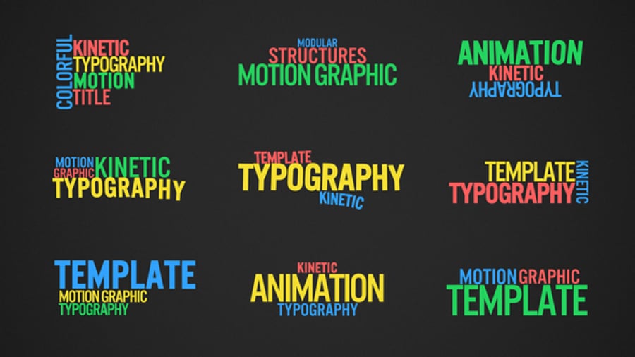 Dynamic Text Animation: Kinetic Typography Opener Pack, Elements ft ...