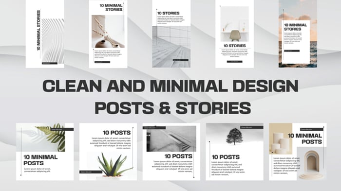 Modern Minimal Social Media Posts and Stories Template, Elements ft ...