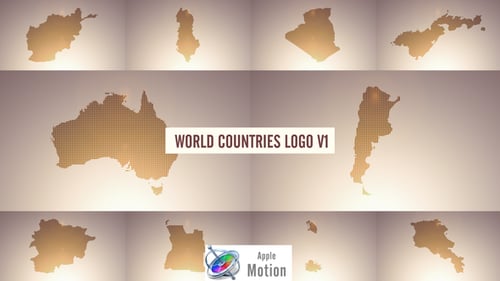 World Countries Logo & Titles V1 - Apple Motion