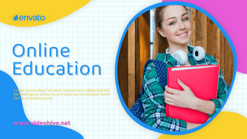 Modern Online Education Promotion with Dynamic Fluid Shapes