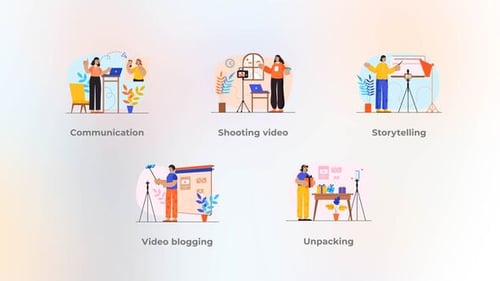 Animated Video Blogging and Content Creation Explainer Kit