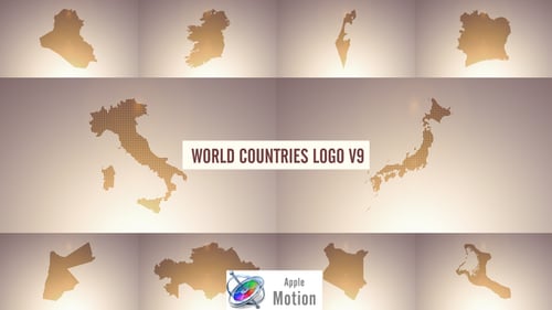 World Countries Logo & Titles V9 - Apple Motion