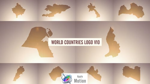 World Countries Logo & Titles V10 - Apple Motion