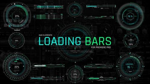 HUD Elements Loading Bars For Premiere Pro