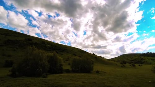 Mountain Meadow Timelapse at the Summer