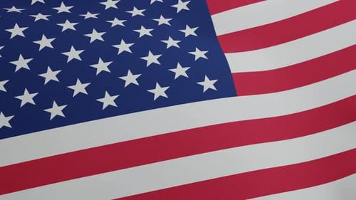 National Flag of United States of America Original Size and Colors 3D Render American or U