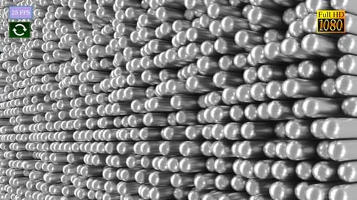 Dynamic Moving 3D Pin Array Abstract Background Loop